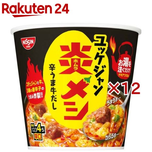 日清 炎メシ 辛うまユッケジャン ケース(6食入×2セット(1食106g))【炎メシ】