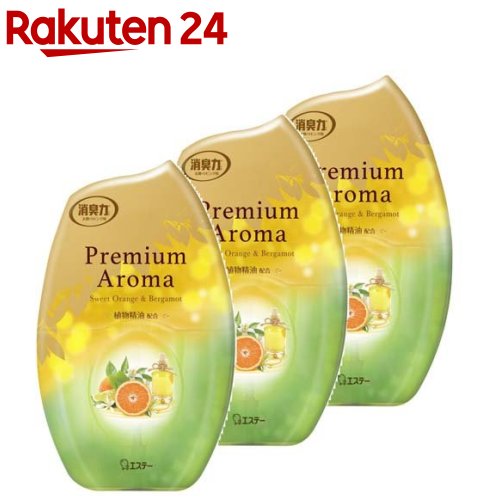 お部屋の消臭力 プレミアムアロマ スイートオレンジ＆ベルガモットの香り 400ml*3個セット 【消臭力】