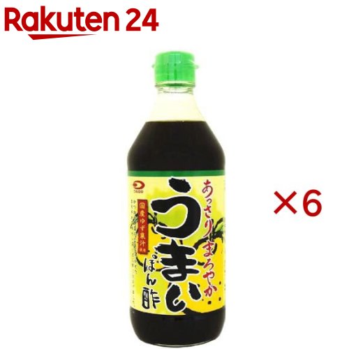あっさりまろやか うまいぽん酢(500ml×6セット)[ぽん酢 ポン酢 ゆず 柚子]