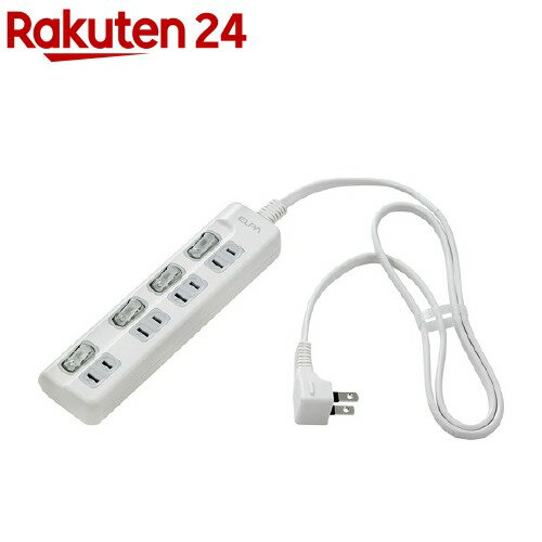 エルパ LEDランプスイッチ付タップ 上差しタイプ WLS-LU41EB W(1コ入)【エルパ(ELPA)】