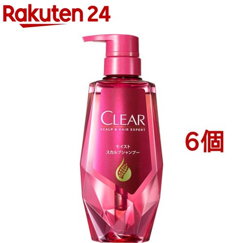 クリア モイスト スカルプシャンプー ポンプ(370g*6個セット)【クリア(CLEAR)】