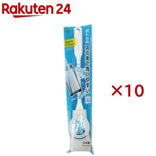 お店TOP＞日用品＞キッチン用品＞スポンジ・たわし類＞ペットボトル用スポンジ・水筒用スポンジ＞SC スミまで洗える ボトルクリーナー (10セット)【SC スミまで洗える ボトルクリーナーの商品詳細】●使いやすいシンプル設計。●スミまで洗いやすいスポンジ形状。●たっぷり泡立つフィルタースポンジ使用。●350ml・500mlのステンレスボトルが洗いやすい。●収納に便利なフック穴付。●「スミまで洗えるボトルクリーナー取替用」(別売り)とお取替えください。「折りたためるボトルクリーナー取替用」(別売り)もご利用頂けます。【規格概要】サイズ：約全長32×幅4.7×厚さ3.5cm 材質：柄／ポリプロピレン スポンジ／ポリウレタンフォーム 耐熱温度：約70度【注意事項】・商品の仕様は、改善・改良のため予告なく変更することがあります。【原産国】日本【ブランド】オーエ【発売元、製造元、輸入元又は販売元】オーエ※説明文は単品の内容です。リニューアルに伴い、パッケージ・内容等予告なく変更する場合がございます。予めご了承ください。・単品JAN：4901065558719オーエ642-0022 和歌山県海南市大野中1010073-482-3461広告文責：楽天グループ株式会社電話：050-5577-5043[キッチン用品/ブランド：オーエ/]