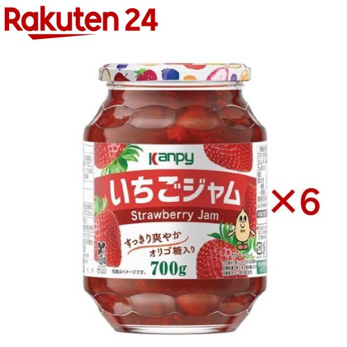 いちごジャム(700g×6セット)【Kanpy(カンピー)】[大容量 イチゴ 中糖度 イソマルトオリゴ糖 加藤産業]