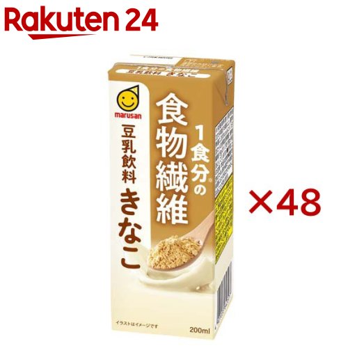 1食分の食物繊維 豆乳飲料 きなこ(24本×2セット(1本200ml))