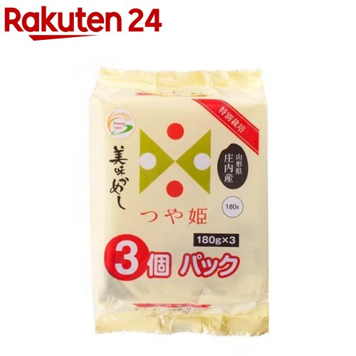 ドリームズファーム 美味かめし つや姫 山形県庄内産(180g*3個入)【ドリームズファーム】