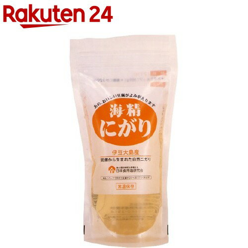 お店TOP＞健康食品＞ミネラル＞ミネラル＞にがり＞海の精 海精にがり 18128 (200ml)【海の精 海精にがり 18128の商品詳細】●黒潮から生まれた自然ニガリ●伊豆大島で海水から直接生産する貴重な国産の伝統にがりです。●本品1パックで手作り豆腐が20-30丁つくれます。【召し上がり方】豆腐作りにお使いいただくと、昔なつかしい、おいしい豆腐がよみがえります。【品名・名称】粗製海水塩化マグネシウム【海の精 海精にがり 18128の原材料】海水100％【栄養成分】100ml中熱量：0kcal、たんぱく質：0g、脂質：0g、食塩相当量：9.7g、マグネシウム：5700mg、カリウム：1600mg【保存方法】常温保管開封後は密封して湿気を避ける【注意事項】・法律上、「粗製海水塩化マグネシウム」として食品添加物(既存添加物)の表示が義務づけられていますが、昔ながらの天然にがりです。・国内の海水を使用して、国内で生産した、原料も製品も国産の苦汁(にがり)です。・原料は海水100％で、他のニガリや凝固剤などは使っていません。【原産国】日本【発売元、製造元、輸入元又は販売元】海の精リニューアルに伴い、パッケージ・内容等予告なく変更する場合がございます。予めご了承ください。(海精苦り)海の精160-0023 東京都新宿区西新宿7-22-903-3227-5601広告文責：楽天グループ株式会社電話：050-5577-5043[調味料]