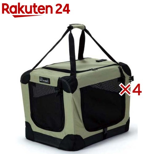 お店TOP＞ペット用品＞犬用品(グッズ)＞犬用おでかけ用品(旅行・お散歩)＞クレート(犬用)＞ファーストラックス ソフ・クレートn2 Sサイズ (4セット)【ファーストラックス ソフ・クレートn2 Sサイズの商品詳細】●SH(スライド・ホールディング)システムで簡単にしっかりと組み立てられます。金属フレームを使用し、高い強度を実現しました。パイプの接続部には、簡単な組立と丈夫さを兼ね備えたSH(スライド・ホールディング)システムを採用しています。●どこにでも楽に持ち運びできます。折りたたむ事ができるので、かさばらずに持ち運ぶことができます。バッグ感覚で使える便利な持ち手もついています。●スマートな外観、軽量、さらに洗濯も可能です。洗練されたデザインで、さまざまなシーンにマッチします。軽量なので設置場所も柔軟に対応できます。フレームを外せば丸洗いもできるのでいつも清潔に保てます。●丈夫で、通気性抜群。春夏の犬小屋にぴったりです。側面と上部には、においがこもりにくいヘビー・デューティーメッシュを採用。底面は、防水仕様となっています。●天面、前面、側面にペットが出入りできるドアが設けられています。犬が自分で出入りしやすい前面、側面に巻き上げ式のドアがついています。さらに、クレートの中をメンテナンスしやすいよう、上部もオープンすることができます。【規格概要】対象犬種：チワワ、ヨークシャー・テリアなどの6.8kgまでのペット用商品サイズ：W380*D530*H390mmカラー：カーキ※Sサイズのみ取っ手が付いています。【注意事項】・ペットを中に入れたまま長時間放置しないでください。・本製品は、攻撃的な動物や危害を加えるおそれのある動物、噛み付いたり、引っ掻いたりして外に出たがっているペットを閉じ込めておくためには作られていません。・ペットのケガや製品の破損につながりますので、ペットが安心しておとなしく過ごせるよう十分慣れさせ、適切に訓練してからお使いください。・特にメッシュやファスナー部は本体より壊れやすいのでご注意ください。・シートベルト固定用の引っかけ部はありません【原産国】中国【発売元、製造元、輸入元又は販売元】スペクトラム ブランズ ジャパンこちらの商品は、ペット用の商品です。※説明文は単品の内容です。リニューアルに伴い、パッケージ・内容等予告なく変更する場合がございます。予めご了承ください。・単品JAN：4571269548306スペクトラム ブランズ ジャパン220-0004　神奈川県横浜市西区北幸2-6-26 HI横浜ビル3階045-322-4330広告文責：楽天グループ株式会社電話：050-5577-5043[ペットのサークル・雑貨など]