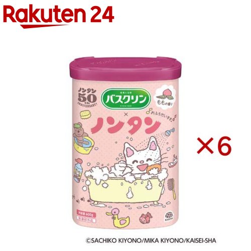 バスクリン 薬用入浴剤 ももの香り ノンタンデザイン(600g×6セット)【バスクリン】