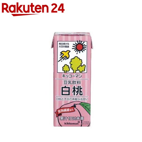 キッコーマン 豆乳飲料 白桃(200ml*18本入)【キッコーマン】