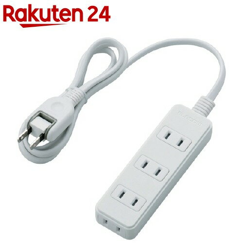 エレコム 延長コード 電源タップ 1m 2P 4個口 スタンダード スイング T-TS02-2410WH(1個)【エレコム(EL..