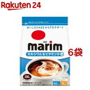 お店TOP＞水・飲料＞コーヒー＞その他のコーヒー＞コーヒーミルク・コーヒーフレッシュ＞AGF マリーム カルシウム＆ビタミンDイン 袋 (200g*6袋セット)商品区分：栄養機能食品(栄養成分：ビタミンD)【AGF マリーム カルシウム＆ビタミンDイン 袋の商品詳細】●「マリーム」なら、楽しく、まろやか、クリーミー。「Marim(マリーム)」は、インスタントコーヒーやレギュラーコーヒー、紅茶などを引き立てる豊かなコクと、すっきりした後味がお楽しみいただけるコーヒーミルクです。●AGF(エージーエフ)「マリーム」カルシウム＆ビタミンDイン袋200gは、いつものコーヒーにこれ1杯で体をサポートです。●コーヒーを引き立てるまろやかな味わいそのままに、カルシウムとビタミンDを配合したクリーミングパウダーです。●クリップなどで閉じて袋のままでもお使いいただけます。【栄養成分(栄養機能食品)】ビタミンD【保健機能食品表示】ビタミンDは、腸管でのカルシウムの吸収を促進し、骨の形成を助ける栄養素です。【基準値に占める割合】18歳以上、基準熱量2200kcalに占める割合：ビタミンD 54％【1日あたりの摂取目安量】1杯(3g)【召し上がり方】・コーヒー1杯(140ml)に対して、ティースプーン山盛り1杯(約3g)が適量です。お好みにより量を加減してください。・アイスの場合は、少量のお湯で溶かしてからご使用ください。※ティースプーン山盛り1杯=小さじ1杯相当【品名・名称】クリーミングパウダー【AGF マリーム カルシウム＆ビタミンDイン 袋の原材料】水あめ(国内製造)、植物油脂、食塩、乳等を主要原料とする食品／炭酸カルシウム、pH調整剤、乳たん白、乳化剤、微粒酸化ケイ素、香料(乳由来)、ビタミンD、カラメル色素【栄養成分】本品1杯分(3g)当たりエネルギー：15kcal、たんぱく質：0.036g、脂質：0.92g、炭水化物：1.7g、食塩相当量：0.06g、カルシウム：50mg、カフェイン：0mgビタミンD：3μg【アレルギー物質】乳【保存方法】・高温、多湿を避けて保存してください。【注意事項】・本品は、多量摂取により疾病が治癒したり、より健康が増進するものではありません。一日の摂取目安量を守ってください。・本品は、特定保健用食品と異なり、消費者庁長官による個別審査を受けたものではありません。・保存時は袋を2回以上折りたたみ、クリップなどでしっかりと閉じて保管してください。・濡れたスプーンを使うと中の粉が固まる恐れがありますのでおやめください。・食生活は、主食、主菜、副菜を基本に、食事のバランスを。【原産国】日本【発売元、製造元、輸入元又は販売元】味の素AGF※説明文は単品の内容です。リニューアルに伴い、パッケージ・内容等予告なく変更する場合がございます。予めご了承ください。・単品JAN：4901111571563味の素AGF151-8851 東京都渋谷区初台1-46-30120-17-8651広告文責：楽天グループ株式会社電話：050-5577-5043[コーヒー]