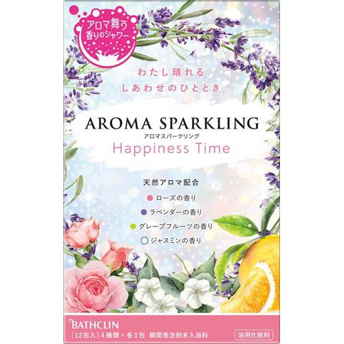 アロマスパークリング Happiness Time(12包入×8セット(1包30g))【バスクリン】