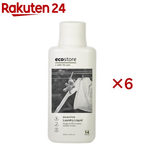 エコストア ランドリーリキッド ＜ユーカリ＞ 洗濯洗剤(500ml×6セット)