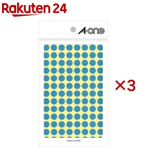 エーワン カラーラベル 丸型 9mmφ 空 07006(14シート*3コセット)[丸 シール まる ドットシール ラベルシール a-one]