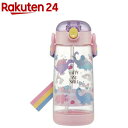 ワンプッシュストローボトル クリア ハッピー&スマイル レインボー 480ml PDSH5(1本)