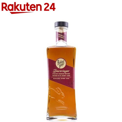 お店TOP＞水・飲料＞お酒＞蒸留酒＞アメリカンウイスキー＞ラビットホール デアリンガー (700ml)【ラビットホール デアリンガーの商品詳細】●アメリカのケンタッキー州ルイビルに蒸留所を持つストレート・バーボンウイスキー「ラビットホール」。●マッシュビル(原材料比)を持ち特徴的な麦芽を使用、また、特注＆手作りで人の手により選別され、トースト及び焦がした樽を用いたラビットホールは、まさにアメリカのイノベーションとクラフト蒸留のベストプラクティスと呼べるバーボンウイスキーです。●デアリンガーは、アリゲーター・チャー樽で熟成させた上質なウィーテッド・バーボン(ライ麦を小麦に置き換えたもの)を、スペイン産の厳選されたペドロ・ヒメネス・シェリー樽で熟成させることにより、丁寧につくられています。●その結果、現代的なウイスキーづくりと伝統的なウイスキーづくりが融合し、バランスのとれた製品が生まれました。●アルコール度数：46.5度【品名・名称】ウイスキー【ラビットホール デアリンガーの原材料】コーン、穀物【栄養成分】なし【アレルギー物質】なし【保存方法】直射日光を避け、温度差の少ない、乾燥しすぎない冷暗な場所で保存してください。【原産国】アメリカ【発売元、製造元、輸入元又は販売元】ペルノ・リカール・ジャパン20歳未満の方は、お酒をお買い上げいただけません。お酒は20歳になってから。リニューアルに伴い、パッケージ・内容等予告なく変更する場合がございます。予めご了承ください。ペルノ・リカール・ジャパン東京都文京区後楽2-6-103-5802-2756広告文責：楽天グループ株式会社電話：050-5577-5043[アルコール飲料]