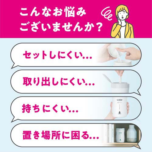 スコッティ ウェットティッシュ 純水 ノンアルコール 本体(150枚入×8セット)【スコ...