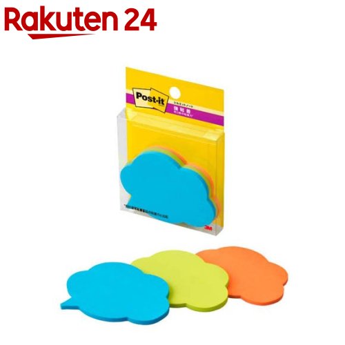 ポストイット シルエットノート 付箋 強粘着 フキダシ 50×69mm SSS-FKU1(1パック)【ポストイット】のサムネイル
