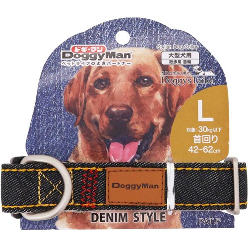 Doggy's Tailor ドッグカラー くびわ L デニムスタイル ブラック(6セット)【Doggy'...