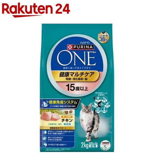 ピュリナワン キャット 健康マルチケア 15歳以上 チキン 2kg 【dalc_purinaone】【qqu】【zeq】【ピュリナワン PURINA ONE 】[キャットフード]