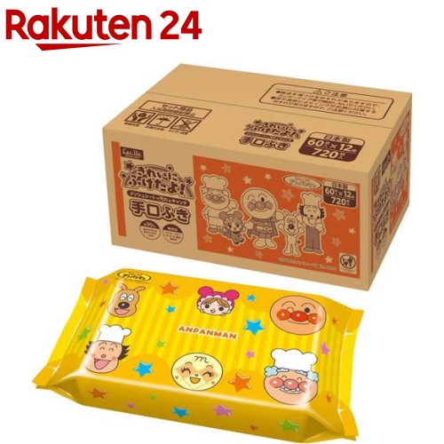 アンパンマン 手口ふき(60枚×12個)【レック】 アンパンマン 手口ふき(60枚×12個)【レック】