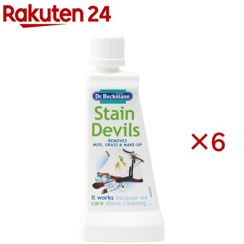 お店TOP＞日用品＞洗濯用品＞衣類ケア＞シミ取り 衣類用＞ドクターベックマン ステインデビルズ 口紅・ファンデーション用 (50ml×6セット)【ドクターベックマン ステインデビルズ 口紅・ファンデーション用の商品詳細】●うっかりついたファンデーション・口紅。お子様の泥汚れ。そんな悩みを解決します。【注意事項】・退色など失敗を防止するため、必ず予め目立たないところ(縫いしろ、縁など)でお試し下さい。試した箇所は必ず温水ですすぎ、洗濯表示に従い洗って下さい。・和服、革製品(スウェードを含む)、アセテート、レーヨン、水で色落ちするもの、水で輪ジミになるものには使用しないで下さい。・カーペット、椅子やソファなど室内装飾具には使用しないで下さい。・使用後はキャップをきちんと閉めて保管して下さい。・汚れの種類や状態(乾燥機にかけた、別の処理を施したなど)によって落とせない場合があります。【原産国】ドイツ【ブランド】ドクターベックマン【発売元、製造元、輸入元又は販売元】E.OCT※説明文は単品の内容です。リニューアルに伴い、パッケージ・内容等予告なく変更する場合がございます。予めご了承ください。【用途】・色落ちしない水洗い可能な衣類(綿、麻、ポリエステルなど)のシミ取り(Dr.Beckmann Dr)・単品JAN：5010287365551E.OCT150-0001 東京都渋谷区神宮前5-38-1503-3406-6369広告文責：楽天グループ株式会社電話：050-5577-5043[漂白剤・ブリーチ剤/ブランド：ドクターベックマン/]