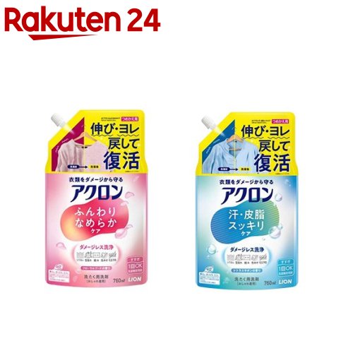 アクロン おしゃれ着 洗濯洗剤 つめかえ用(760ml×6袋入)