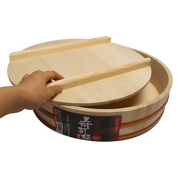 日本製 木製 寿司桶 39cm フタ付 約1升 1コ入(1コ入)