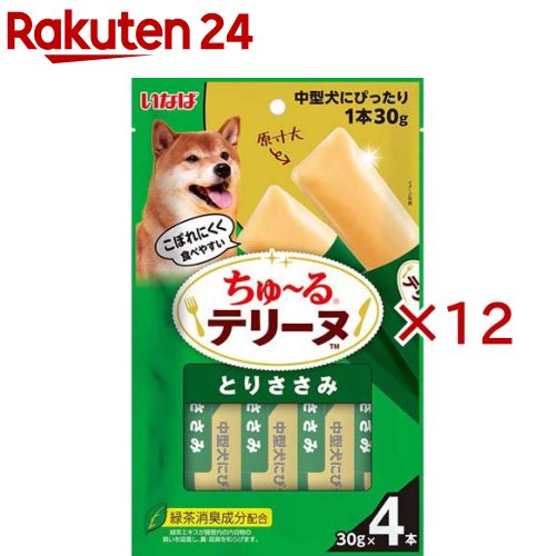ちゅ〜るテリーヌ 中型犬用とりささみ(4本入×12セット(1本30g))