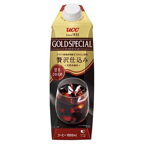UCC ゴールドスペシャル アイスコーヒー 甘さひかえめ(1000ml*12本入)【ゴールドス...