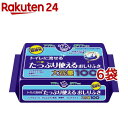 アクティ トイレに流せる たっぷり使えるおしりふき(100枚入*6袋セット)【アクティ】