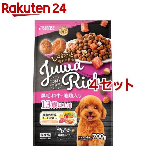 Premium - じゅわリッチ 黒毛和牛・地鶏入り 13歳以上用(700g*4セット)