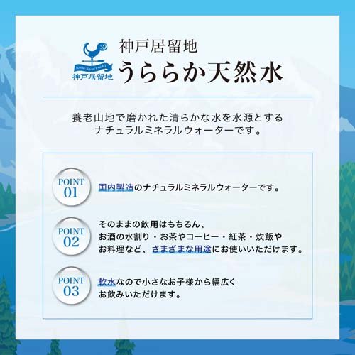 神戸居留地 うららか天然水 ナチュラルミネラルウォーター(24本入×2セット(1本550ml))【神戸居留地】 rakuten24-11310747 楽天24 サンプル画像3