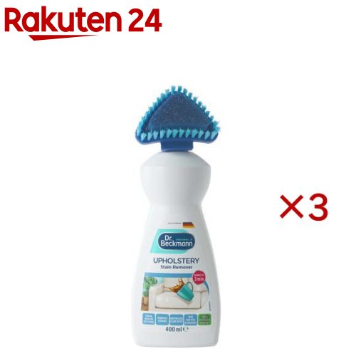 お店TOP＞日用品＞掃除用品＞住居用 掃除用品＞カーペット用クリーナー＞ドクター ベックマン ソファ＆カーシート ステインリムーバー (400ml×3セット)【ドクター ベックマン ソファ＆カーシート ステインリムーバーの商品詳細】●布張りソファやカーシートの救世主。洗えない厚手素材の汚れを簡単ケア。●わずか3分。ワイン、ジュース、コーヒー、ソースなどのシミを瞬時に除去。●ペットの汚れ＆ニオイにも。ペット愛好家の必需品。●三角ヘッドで隅々までお手入れ可能：角も細かい部分もこれ一つでOK。●柔らかブラシで繊維を守る：大事な生地を傷めずに使用できます。【使用方法】★使い方(1)へッドを外し、内蓋に2mmの穴をあける。シールをはがさないでください。(2)ブラシでやさしく擦ります。ビショビショに濡らさないでください。(3)3分間放置。(4)濡らした布でふき取ります。・頑固な汚れは1〜4を繰り返してください。・使用後は、必ずブラシを洗い流し、取り付け後は立てて保管してください。・用途：布張りソファ・イス、カーシート、ベッドマット、ベビーカーなどのシミ・ニオイ、ペットの汚れ・ニオイ。・落とせるシミ：コーヒー、炭酸飲料、ジュース、赤ワイン、油、泥、ペットの汚れと臭い。・使えない素材：絹、ベルベット、革製品、水で色落ちするもの、水で輪ジミになるもの。【成分】界面活性剤(1.1-6％ アルキル硫酸エステルナトリウム、ポリオキシエチレンアルキルエーテル)、過酸化水素(酸素系)、香料、キレート剤、保存料【注意事項】★使用上の注意・必ずご使用前に表示をお読みください。・素材によっては、色落ちしたり、水だけで輪ジミになったりする場合があるので、あらかじめ目立たないところで確認する。(目立たない箇所に本液を少量塗り、30分放置後濡らした白い布で塗布部を叩いてください。色移りや輪ジミになる場合は使用しないでください。)・乳幼児の手の届くところに置かない。・用途外に使用しない。・必ずあらかじめ洗濯表示を確認する。・直射日光の当たる所、または高温の所に置かない。・使用後は手を水でよく洗う。★応急処置・目に入った場合はすぐに水で十分に洗い流す。・皮膚についた場合はすぐに水で十分に洗い流す。・飲み込んだ場合や体調が悪くなった場合は応急処置を行い、医師に相談する。【原産国】ドイツ【発売元、製造元、輸入元又は販売元】E.OCT※説明文は単品の内容です。リニューアルに伴い、パッケージ・内容等予告なく変更する場合がございます。予めご了承ください。・単品JAN：4008455578019E.OCT150-0001 東京都渋谷区神宮前5-38-1503-3406-6369広告文責：楽天グループ株式会社電話：050-5577-5043[住居掃除用品]