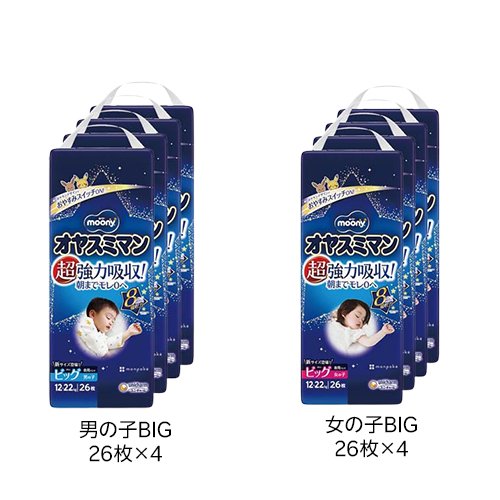 【1種類を選べる】ムーニーオヤスミマン 紙おむつ パンツ(4個セット)【ムーニー　オネショパンツ】[おむつ トイレ ケアグッズ オムツ] rakuten24-11062798 楽天24 サンプル画像3