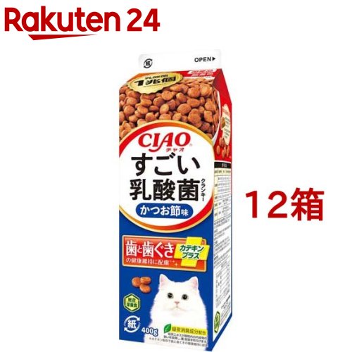 CIAO すごい乳酸菌 クランキー 牛乳パック かつお節味(400g*12箱セット)