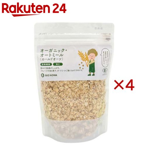 BIONOWA オーガニック・オートミール(ロールドオーツ)(300g×4セット) rakuten24-11412597 楽天24 パッケージ画像