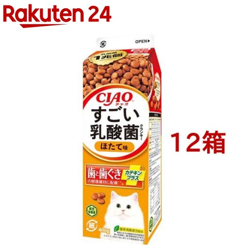 CIAO すごい乳酸菌 クランキー 牛乳パック ほたて味(400g*12箱セット)