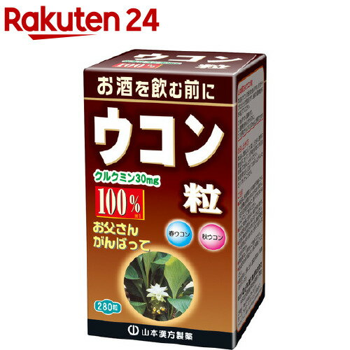 山本漢方 ウコン粒 100％(280粒)【山本漢方】