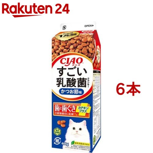 CIAO すごい乳酸菌 クランキー 牛乳パック かつお節味(400g*6本セット)