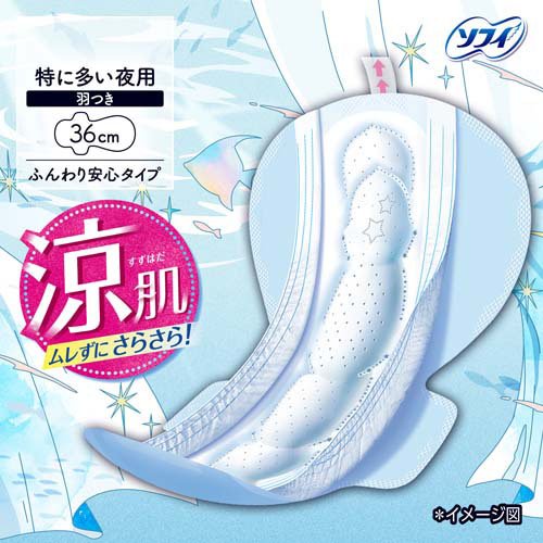 ソフィ 超熟睡ガード 涼肌 360 夜用 36cm 生理用ナプキン(20枚入×3セット)【ソフィ超熟睡ガード】 2