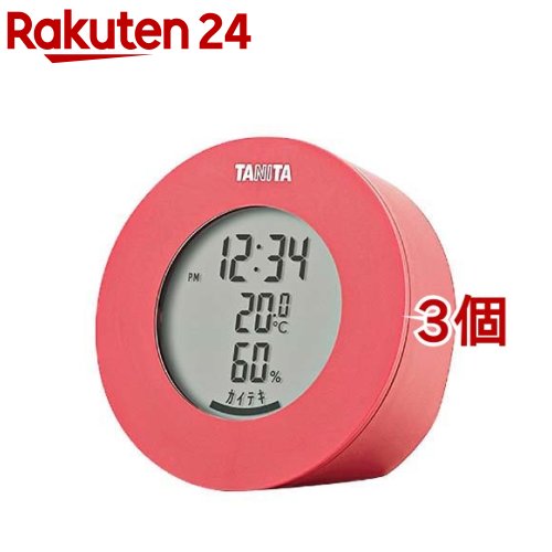 タニタ デジタル温湿度計 ピンク TT-585-PK(3個セット)【タニタ(TANITA)】