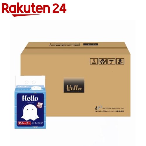 ハロー ソフトパックティッシュ ケース販売(5個×20パック(1個150組))【ハロー】