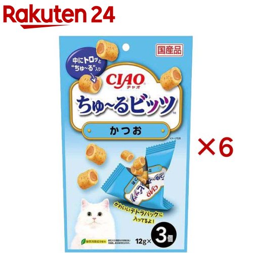 チャオ ちゅ〜るビッツ かつお(3個入×6セット(1個12g))【ちゅ〜る】のサムネイル