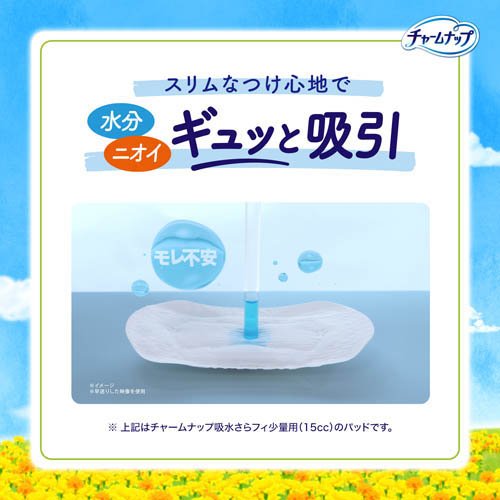 楽天24のチャームナップ 吸水さらフィ ふんわり肌 少量用 無香料 羽なし 15cc 19cm(30枚入×3袋セット)【チャームナップ軽度】｜アングル2