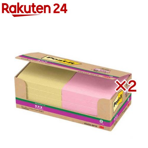 お店TOP＞ホーム＆キッチン＞文房具＞ノート・OA用紙＞付箋＞ポスト・イット エコノパック 強粘着 ノート654 パステルカラー 6541SS-RPYP (10パッド×2セット(1パッド90枚))【ポスト・イット エコノパック 強粘着 ノート654 パステルカラー 6541SS-RPYPの商品詳細】●強粘着タイプのポスト・イット(R)ノートです。パソコンのデスクトップやキャビネット、樹脂製品などつきにくかった場所にしっかり貼れます。●お馴染のパステルカラーです。●古紙100％の再生紙を使用。環境保全を考え、資源をムダなく利用しています。●たっぷり入っています。●オフィスでの買い置きにおすすめのポスト・イット(R)製品です。●強粘着タイプですので、紙の種類によっては、はがすときに表面を破損する恐れがあります。●製品によって、形状が少しカールしている場合がございますが品質には何ら影響はありません。【ポスト・イット エコノパック 強粘着 ノート654 パステルカラー 6541SS-RPYPの原材料】古紙パルプ、水分散性粘着剤【規格概要】サイズ・・・75mm*75mm枚数・・・90枚*10パッド【ブランド】ポストイット(Post-it)【発売元、製造元、輸入元又は販売元】スリーエムジャパン※説明文は単品の内容です。商品に関するお電話でのお問合せは、下記までお願いいたします。ホームケア製品(スコッチブライト)：0120-510-733コンシューマーヘルスケア製品(ネクスケア)：0120-510-862エーワン製品：0120-112-621文具製品(ポストイット、スコッチ)：0120-510-333安全衛生製品：0570-011-321リニューアルに伴い、パッケージ・内容等予告なく変更する場合がございます。予めご了承ください。送料無料対象商品と他商品を同時購入した場合、規定の送料無料ラインに満たない場合は送料が発生致しますのでご注意ください。(ぽすと・いっと POST・IT post・it えこのぱっく きょうねんちゃく のーと654 のーとろっぴゃくごじゅうよん ぱすてるからー いえろー／ぴんく)・単品JAN：4549395032426スリーエムジャパン141-0001 東京都品川区北品川6-7-29※お問合せ番号は商品詳細参照広告文責：楽天グループ株式会社電話：050-5577-5043[文房具/ブランド：ポストイット(Post-it)/]