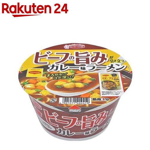 【企画品】エースコック ビーフの旨みが引き立つカレー味ラーメン(70g*12個入)【エースコック】のサムネイル