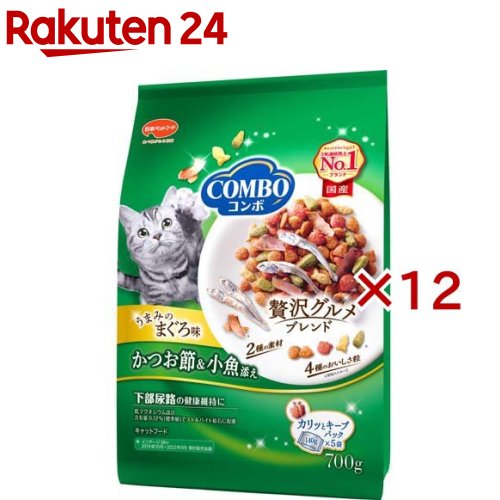 コンボ 猫下部尿路の健康維持 まぐろ味 かつお節 小魚添え(5袋入×12セット(1袋140g))【コンボ(COMBO)】 キャットフード