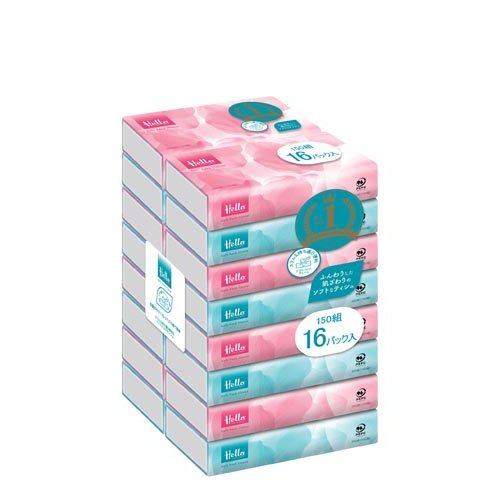 ハロー ソフトパックティシュ(16個入×6セット(1個150組))【ハロー】 rakuten24-11361981 楽天24 サンプル画像2