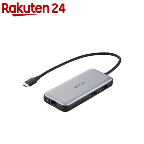 エレコム USB Type-C ドッキングステーション 6ポート PD 85W出力 シルバー(1個)